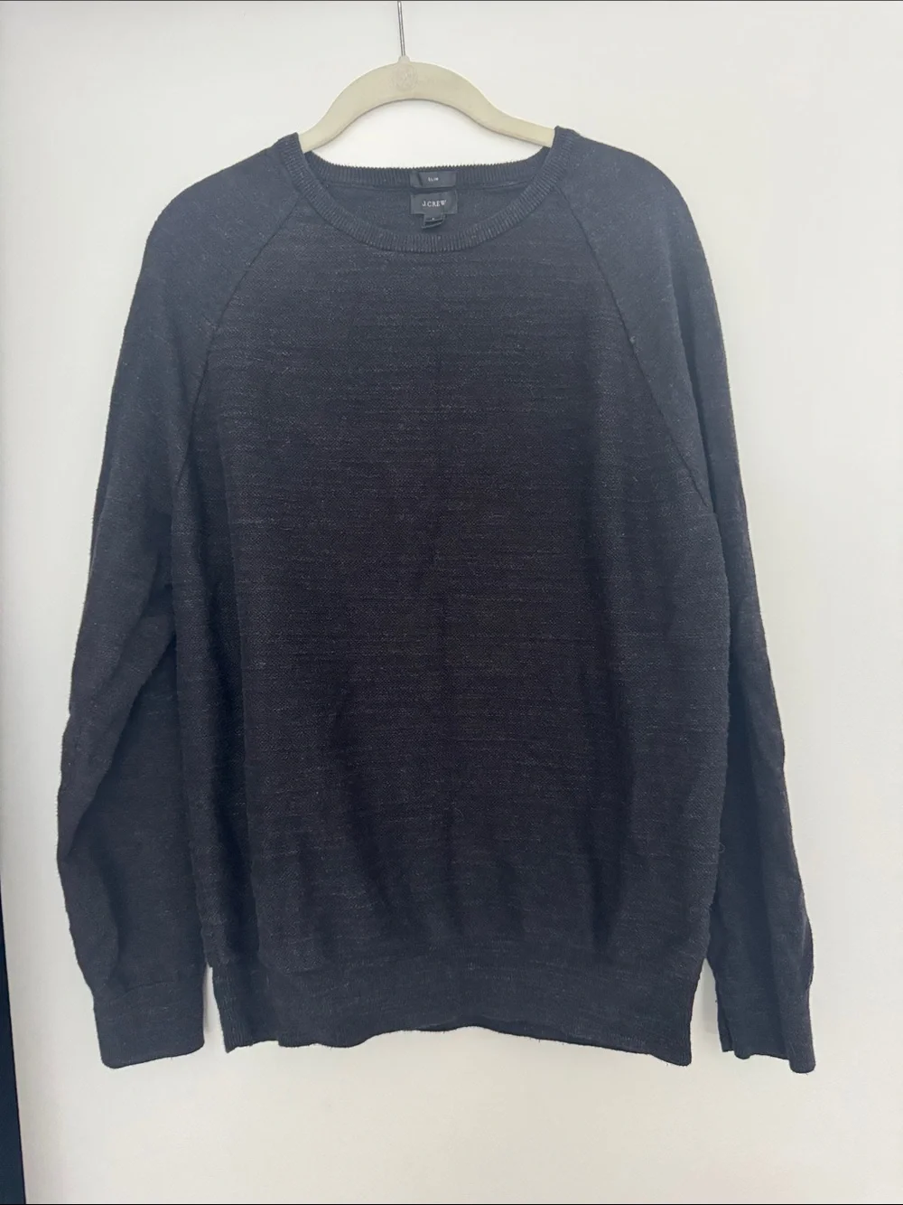 J. Crew Men's Black Crewneck Pullover Sweater